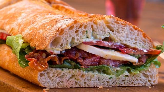 Caprese Bacon Ciabatta Sandwich
