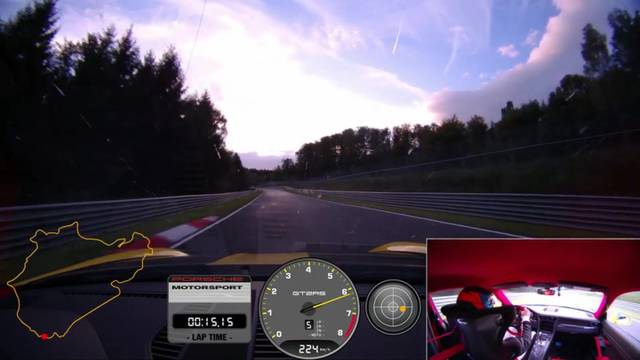 An Bord bei der Rekordfahrt des Porsche 911 GT2 RS